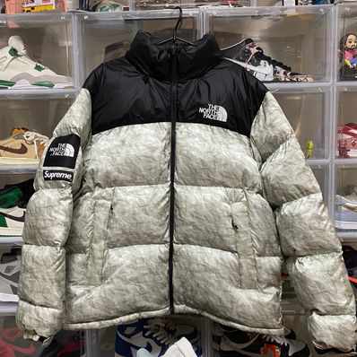 Supreme x The North Face Nuptse Jacket "White Paper Print"