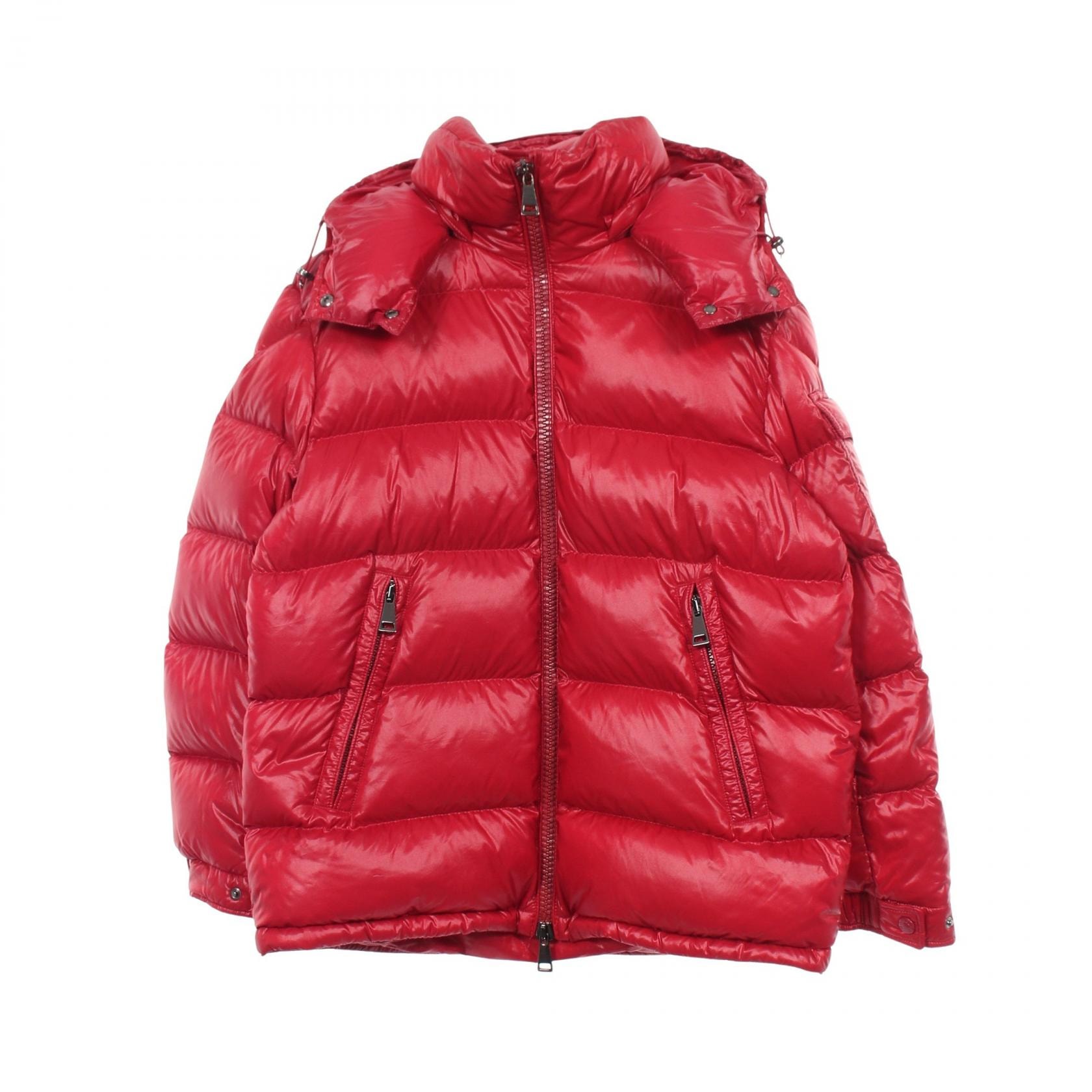 モンクレール MONCLER FUSTET ダウンジャケット 衣料品 アウター ナイロン メンズ レッド系 【中古】