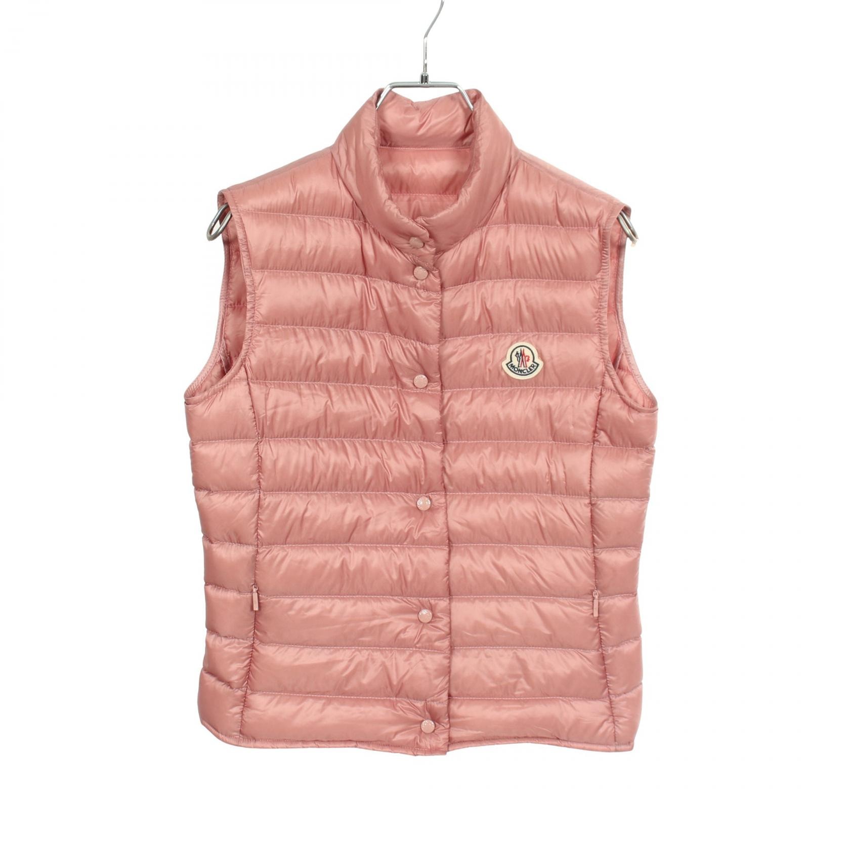 モンクレール MONCLER LIANE リアーネ ダウンベスト 衣料品 アウター ナイロン レディース ピンク系 1A10200 【中古】