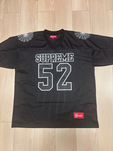 Supreme Spiderweb Football Jersey "Black"