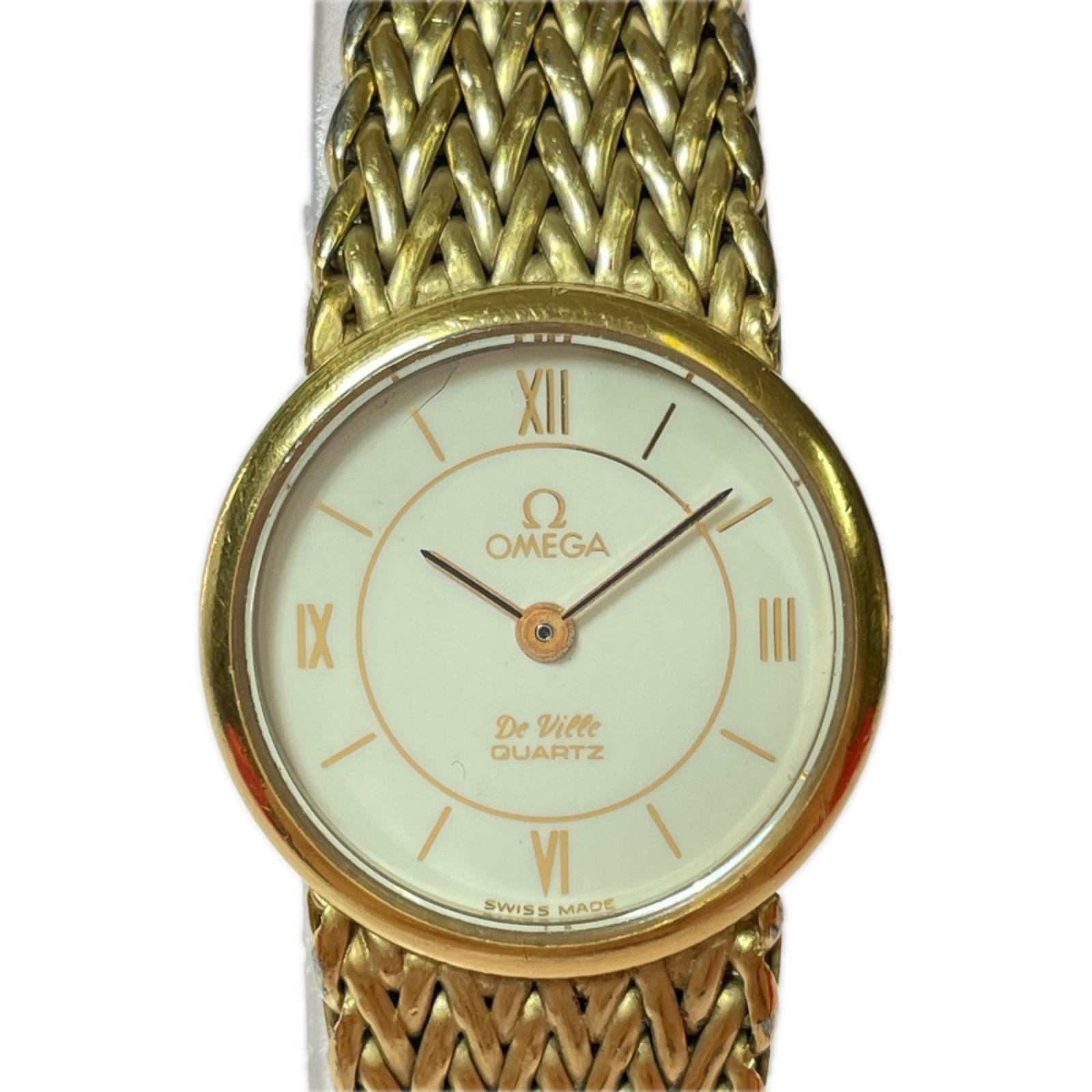 OMEGA オメガ De Ville デビル クォーツ Cal.1387 レディース 腕時計 本体のみ 文字盤ひび割れ有 1387