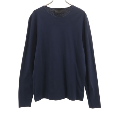 PRADA プラダ イタリア製 長袖 Tシャツ M ネイビー ロンT