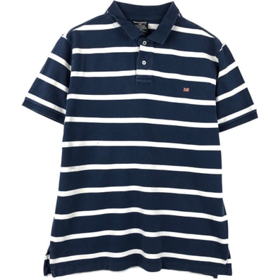 古着 ラルフローレン Ralph Lauren POLO JEANS COMPANY 半袖 ボーダー ポロシャツ メンズL相当/eaa654578