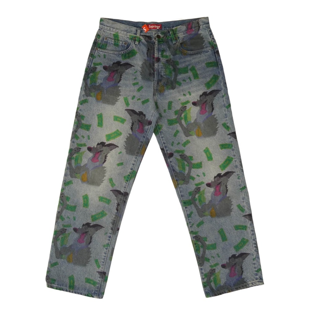 Supreme シュプリーム デニムパンツ 25AW All Dogs Go To Heaven Loose Fit Jean オール ドッグ ゴー トゥ ヘブン デニムパンツ インディゴブルー系 32【極上美品】【中古】