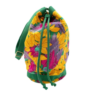 HERMES エルメス 鳥 バード 総柄 巾着 ショルダーバッグ
ヴィンテージ キャンバス イエロー ユニセックス
【中古】