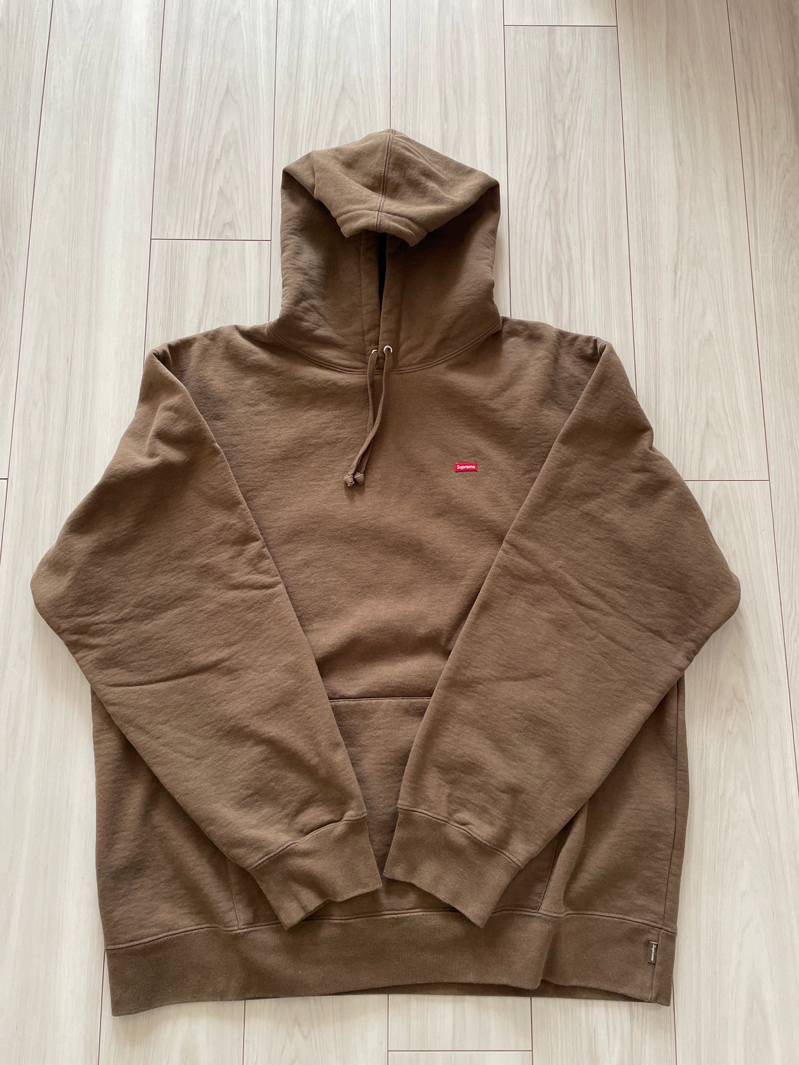 Supreme Small Box Hooded Sweatshirt "Olive Brown" (22SS)