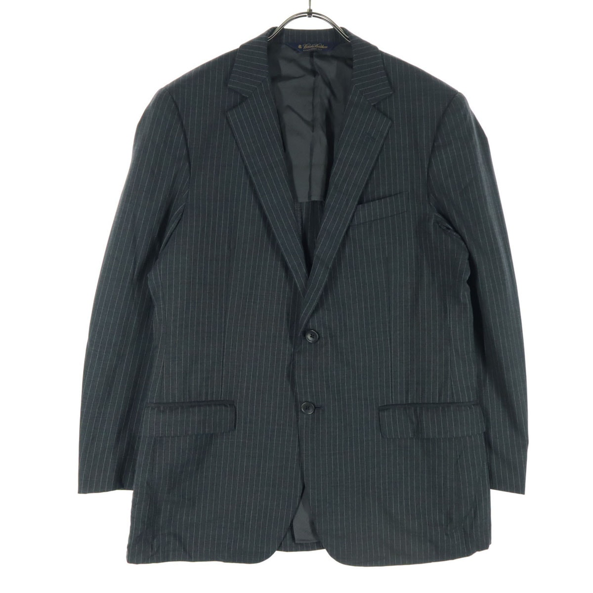 美品 Brooks Brothers ブルックスブラザーズ ストライプ柄 長袖 テーラードジャケット 39 グレー