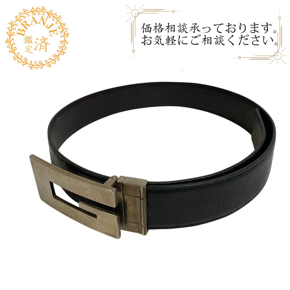 グッチ GUCCI ベルト Gロゴバッグル ブラック