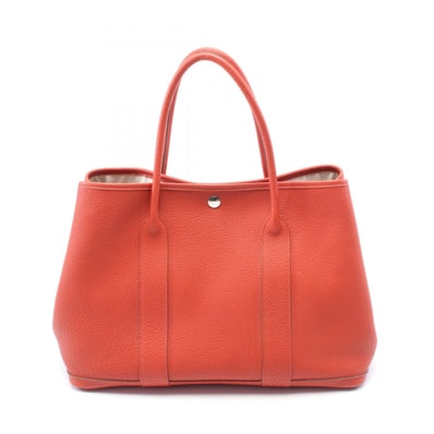 エルメス HERMES ガーデンパーティPM トートバッグ バッグ レザー □Q刻印(2013年製造) レディース レッド系 【中古】