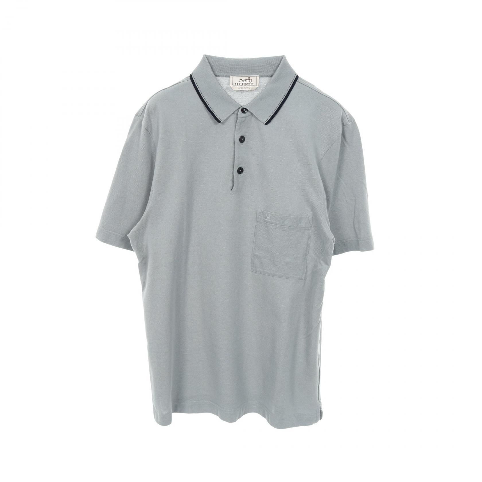 やや傷や汚れあり】エルメス HERMES H刺繍 ポケット付き 鹿の子