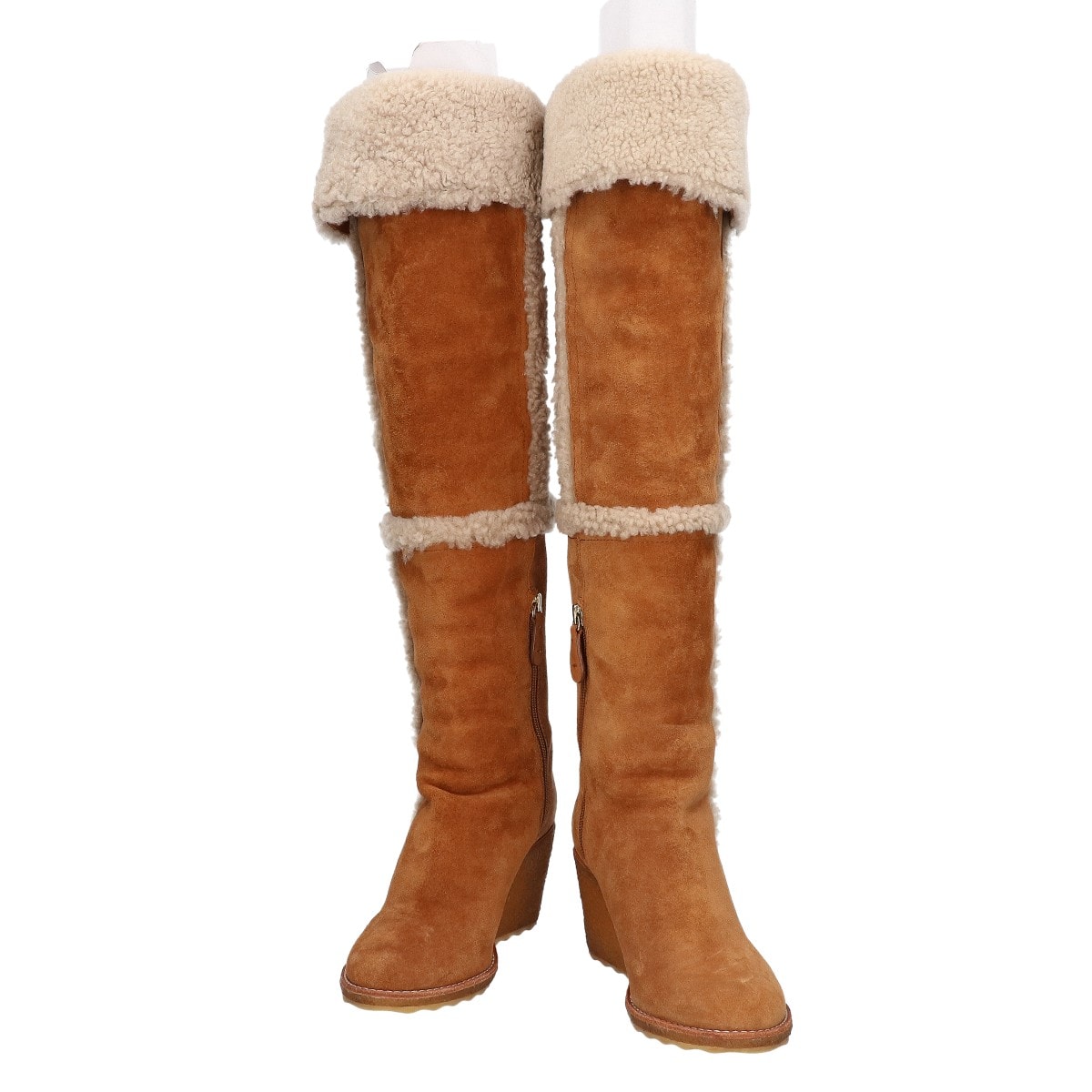 トリーバーチ 7943103992 CASSIUS 75MM TALL WEDGE OVER THE KNEE BOOT ウェッジ ニーハイ ムートンブーツ 7