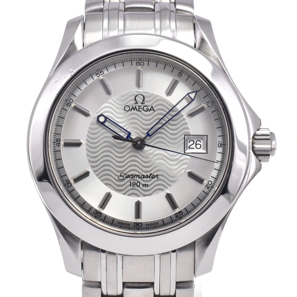 オメガ OMEGA 2511.31 シーマスター120 デイト シルバー クォーツ メンズ 良品 腕時計 O#148466