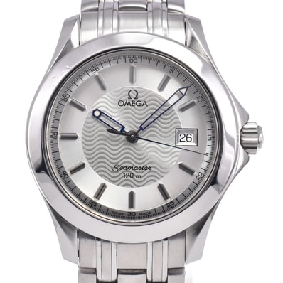 オメガ OMEGA 2511.31 シーマスター120 デイト シルバー クォーツ メンズ 良品 腕時計 O#148466