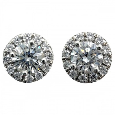 TIFFANY&Co. ティファニー ピアス ソレスト ジュエリー アクセサリー Pt950プラチナ ダイヤモンド レディース 約2.6g 美品【中古品】