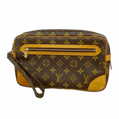 【6dc3499】ルイヴィトン クラッチバッグ モノグラム マルリードラゴンヌGM M51825 ブラウン【中古】レディース