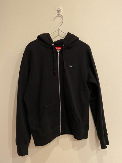 Supreme Small Box Zip Up Hooded Sweatshirt "Black"