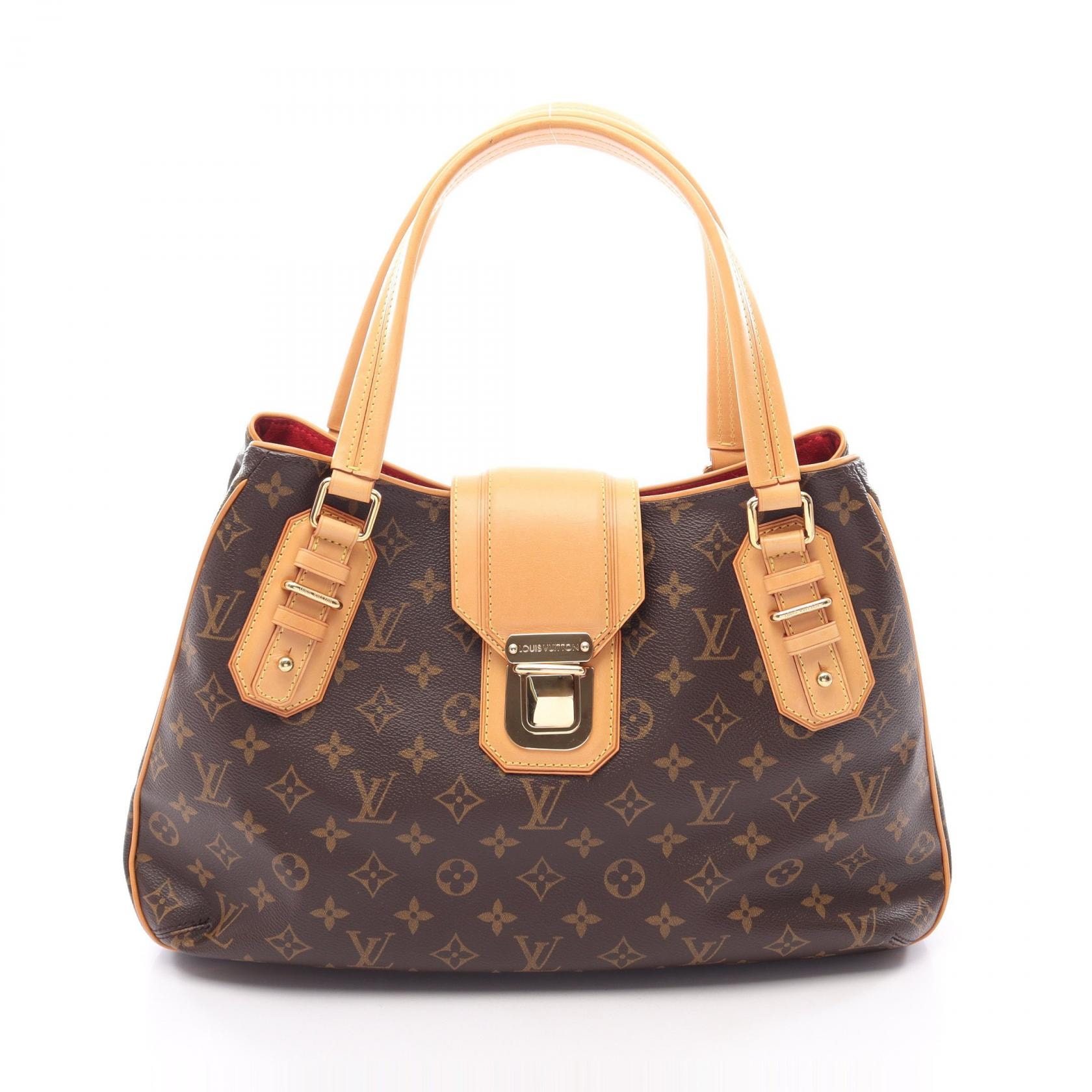 ルイ・ヴィトン LOUIS VUITTON グリート ハンドバッグ バッグ PVCコーティングキャンバス レザー モノグラム レディース ブラウン系 M55210 【中古】