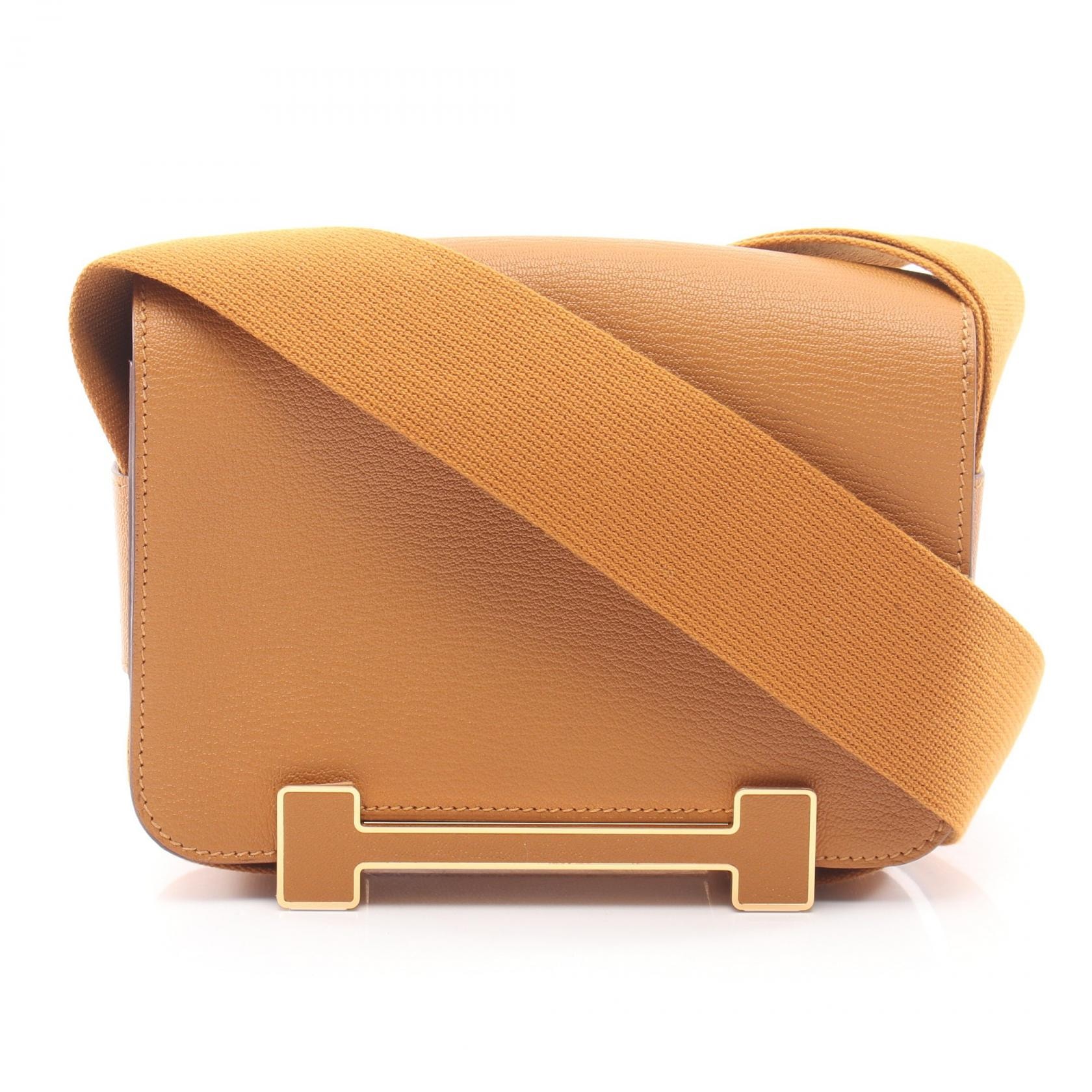エルメス HERMES ゲタ ショルダーバッグ バッグ レザー シェーブル シェーブル セサミ B刻印(2023年製造) レディース ブラウン系 【中古】
