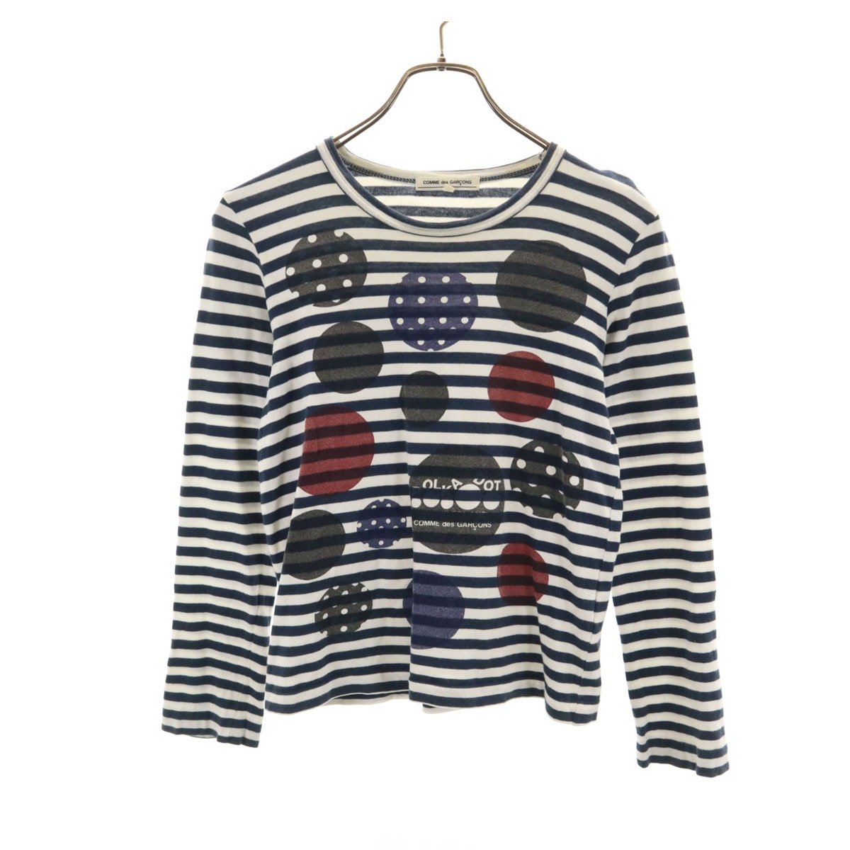 COMME des GARCONS コムデギャルソン 2013年 日本製 ボーダー柄 長袖 Tシャツ S ホワイト ロンT