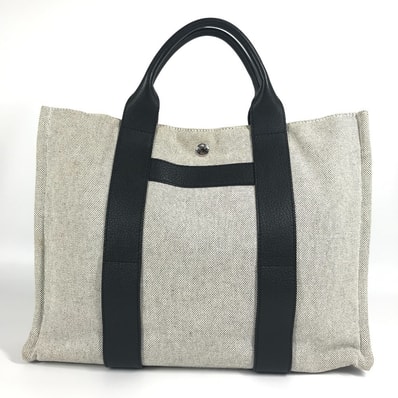 エルメス HERMES サックアーネMM サックアーネ MM トートバッグ カバン ハンドバッグ トワルアッシュ ブラック