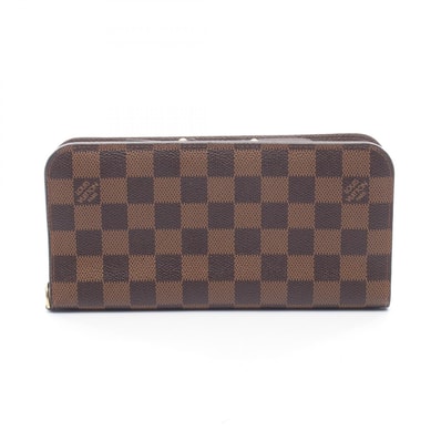 ルイ・ヴィトン LOUIS VUITTON ポルトフォイユ アンソリット 二つ折り長財布 財布 キャンバス PVC ダミエ エベヌ レディース ブラウン系 N63071 【中古】