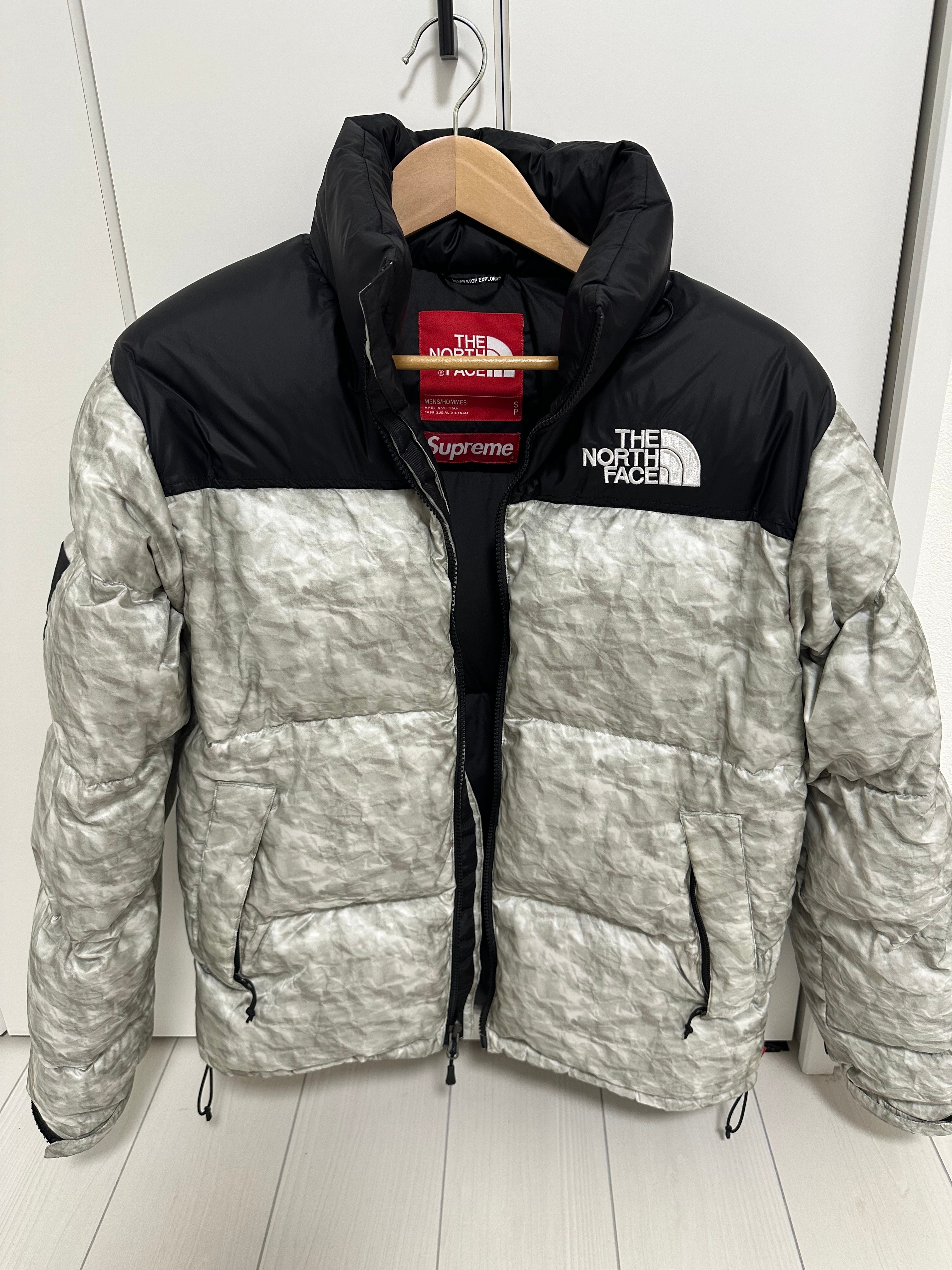 Supreme x The North Face Nuptse Jacket "White Paper Print"