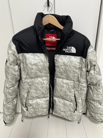 Supreme x The North Face Nuptse Jacket "White Paper Print"