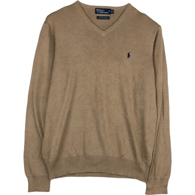 古着 ラルフローレン Ralph Lauren POLO by Ralph Lauren Vネック ピマコットンニットセーター メンズM相当/eaa645888