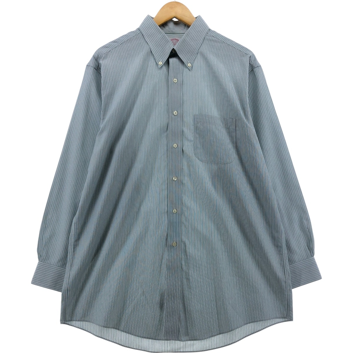 古着 ブルックスブラザーズ Brooks Brothers 346 長袖 ボタンダウンストライプシャツ メンズL相当/eaa564052