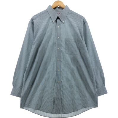 古着 ブルックスブラザーズ Brooks Brothers 346 長袖 ボタンダウンストライプシャツ メンズL相当/eaa564052