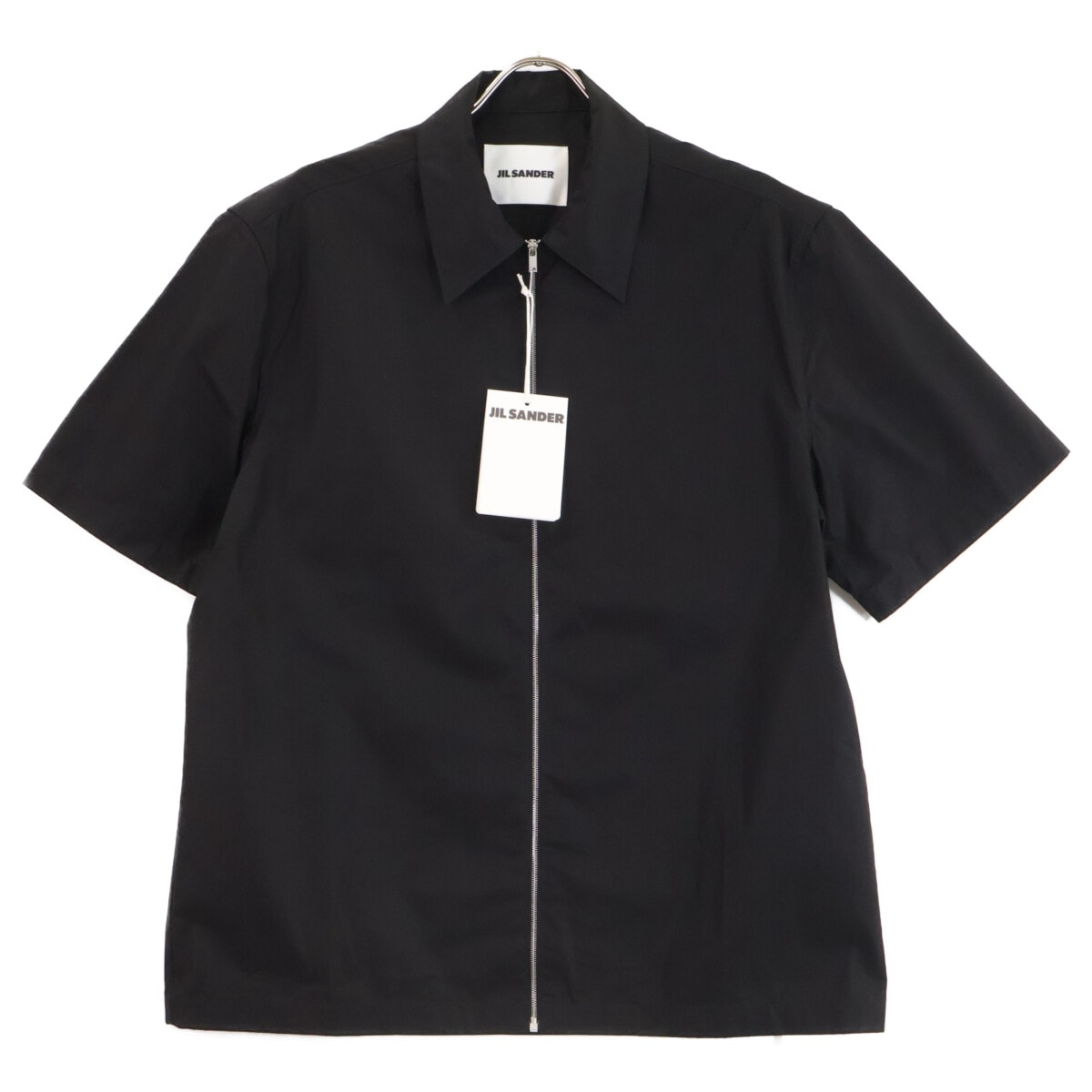 ジルサンダー 【新品同様/国内正規/26年製】J22DL0355 SHIRT コットン フロントジップ 半袖シャツ 48