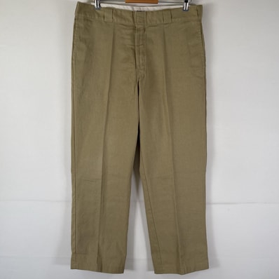 古着 ディッキーズ Dickies ワークパンツ オリジナルフィット ワンポイントロゴ 長ズボン 874 w36 L30 ベージュ系 メンズ