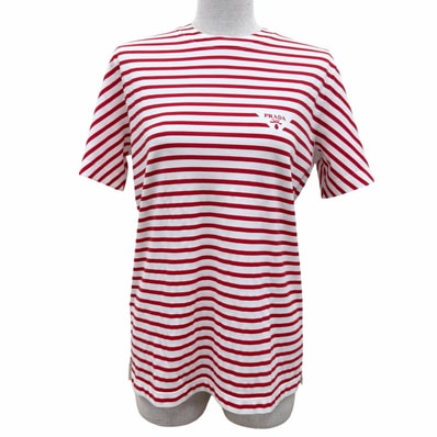 未使用品 プラダ 半袖Tシャツ レッド レディース S 3590A S221 103D