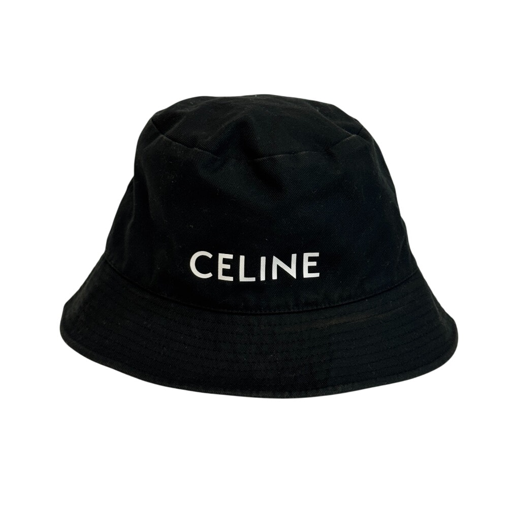 セリーヌ CELINE ハット バケット シンプル フロントロゴ モノトーン 2AU5B968P ブラック