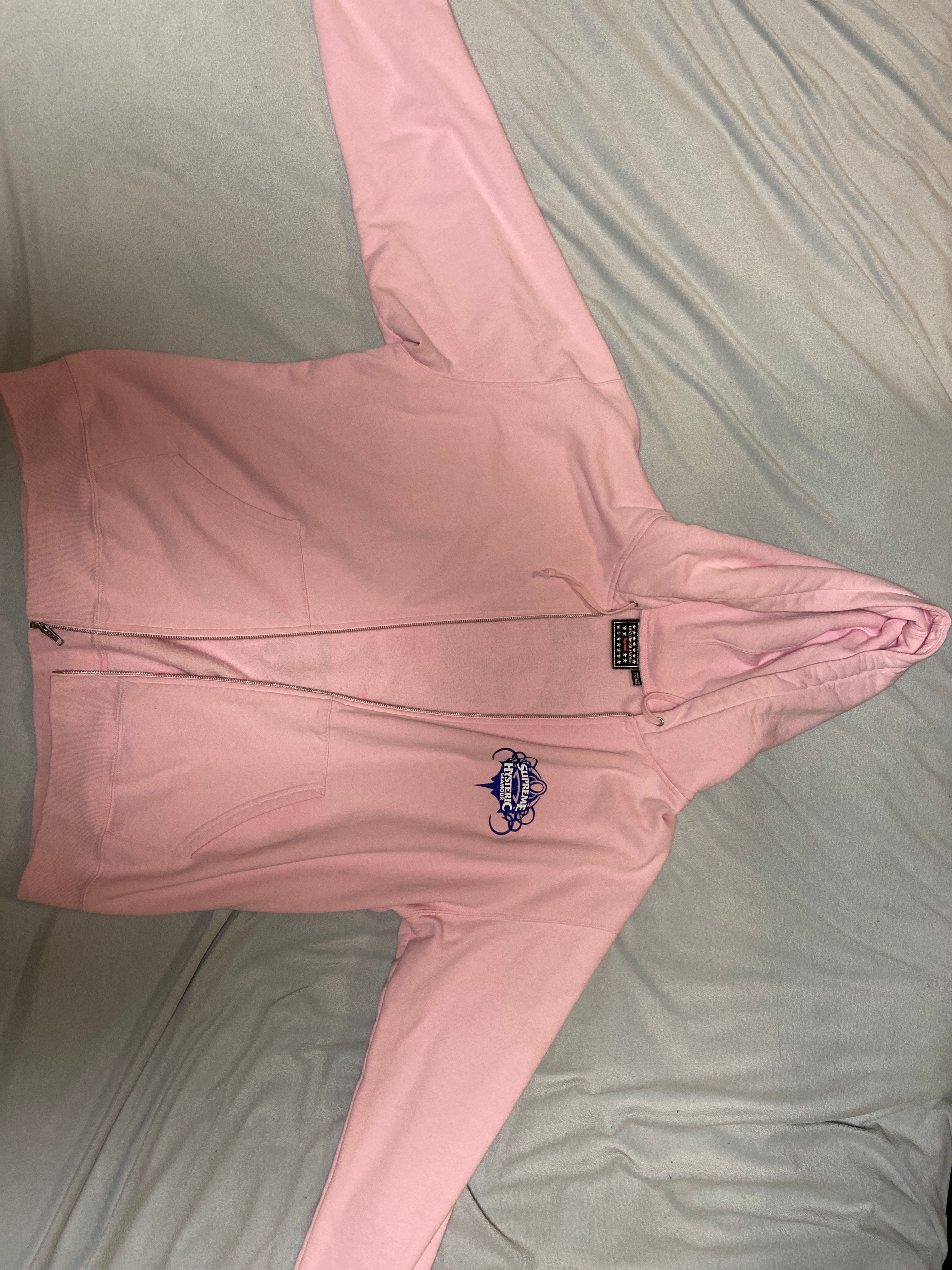 Supreme x HYSTERIC GLAMOUR Zip Up Hooded Sweatshirt "Pink"