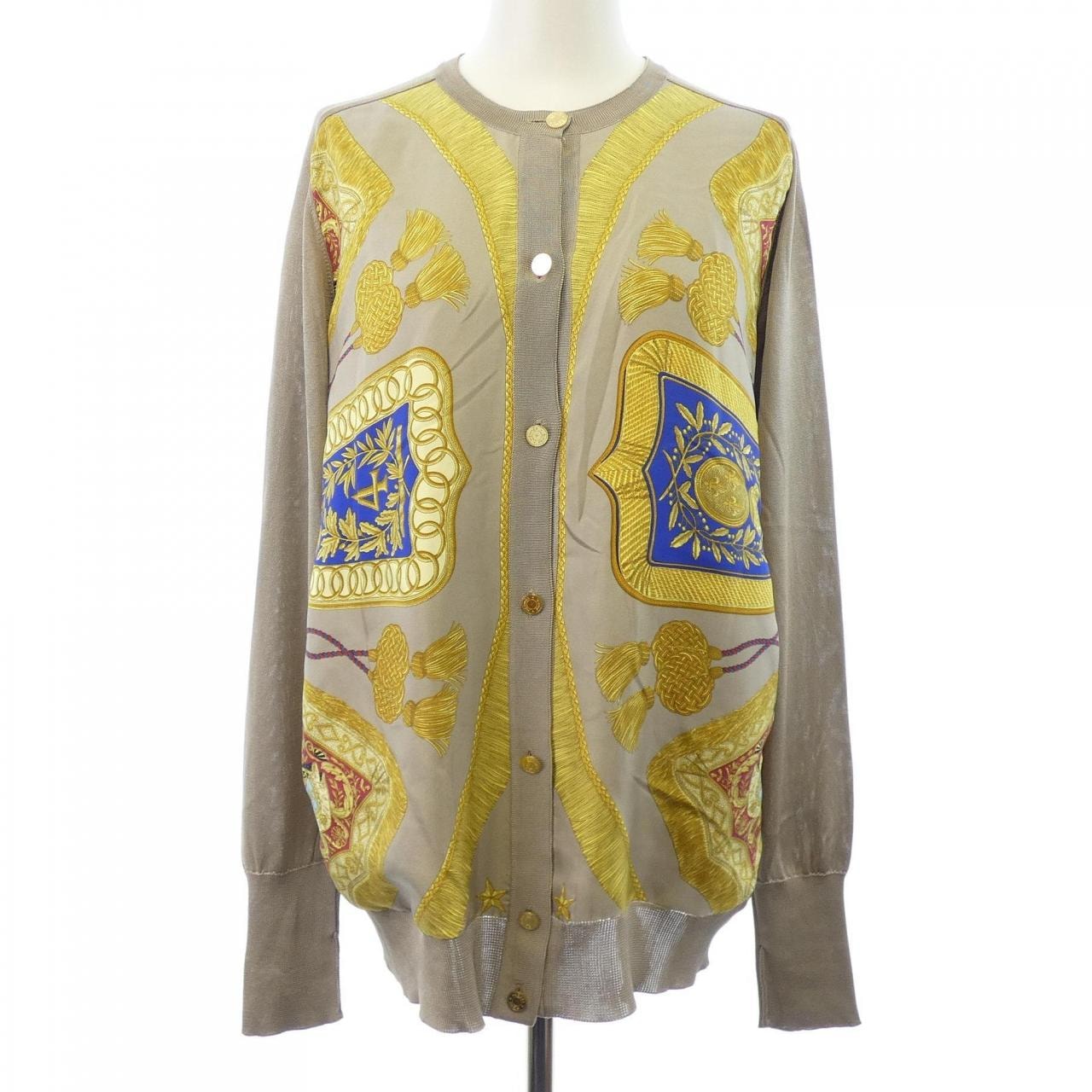 【ヴィンテージ】エルメス HERMES POSTE ET CAVALERIE ツイルレーヌ. カーディガン