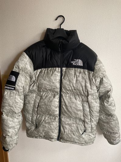 Supreme x The North Face Nuptse Jacket "White Paper Print"