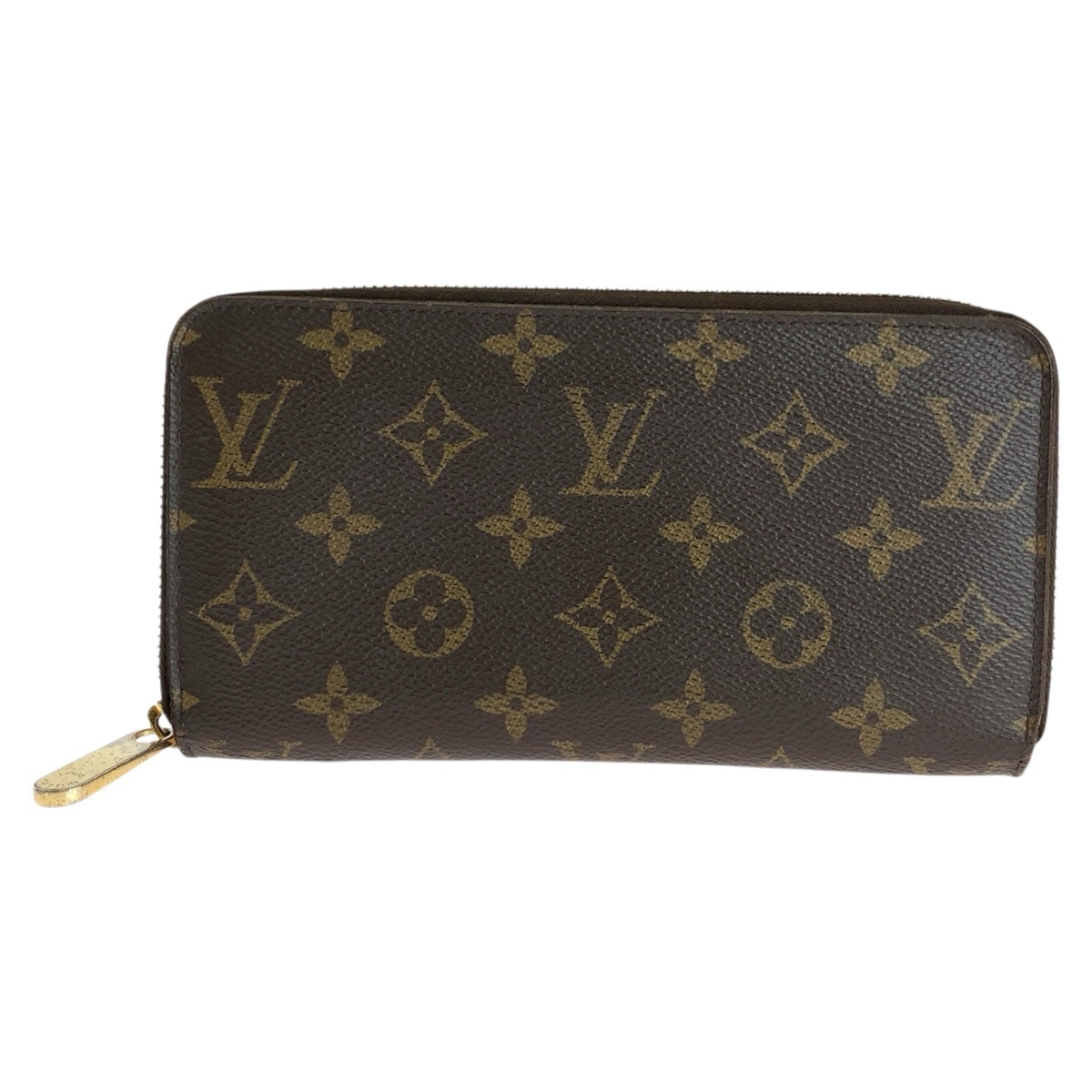 LOUIS VUITTON ルイヴィトン モノグラム ジッピーウォレット ブラウン ローズバレリーヌ ゴールド金具 PVC 長財布 ロングウォレット 1-0294329 【中古】