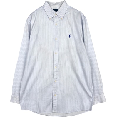 古着 ラルフローレン Ralph Lauren POLO by Ralph Lauren BLAKE 長袖 ボタンダウンストライプシャツ メンズM相当/eaa676713