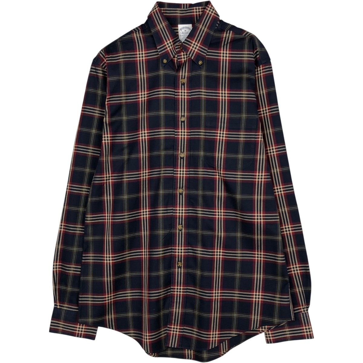 古着 ブルックスブラザーズ Brooks Brothers Est.1818 長袖 ボタンダウンチェックシャツ メンズM相当/eaa662846
