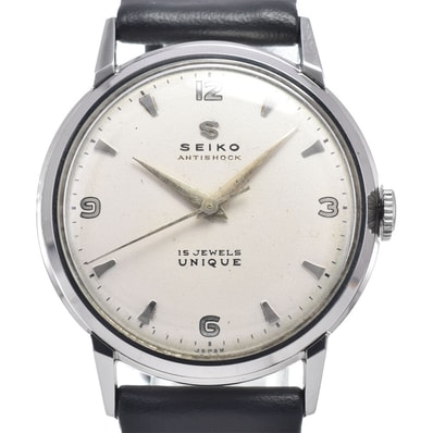 セイコー SEIKO 13056 ユニーク シルバー 手巻き メンズ 腕時計 L#147616