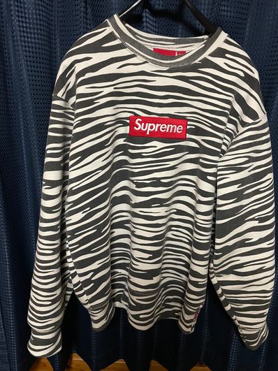 Supreme Box Logo Crewneck "Zebra" (22FW)