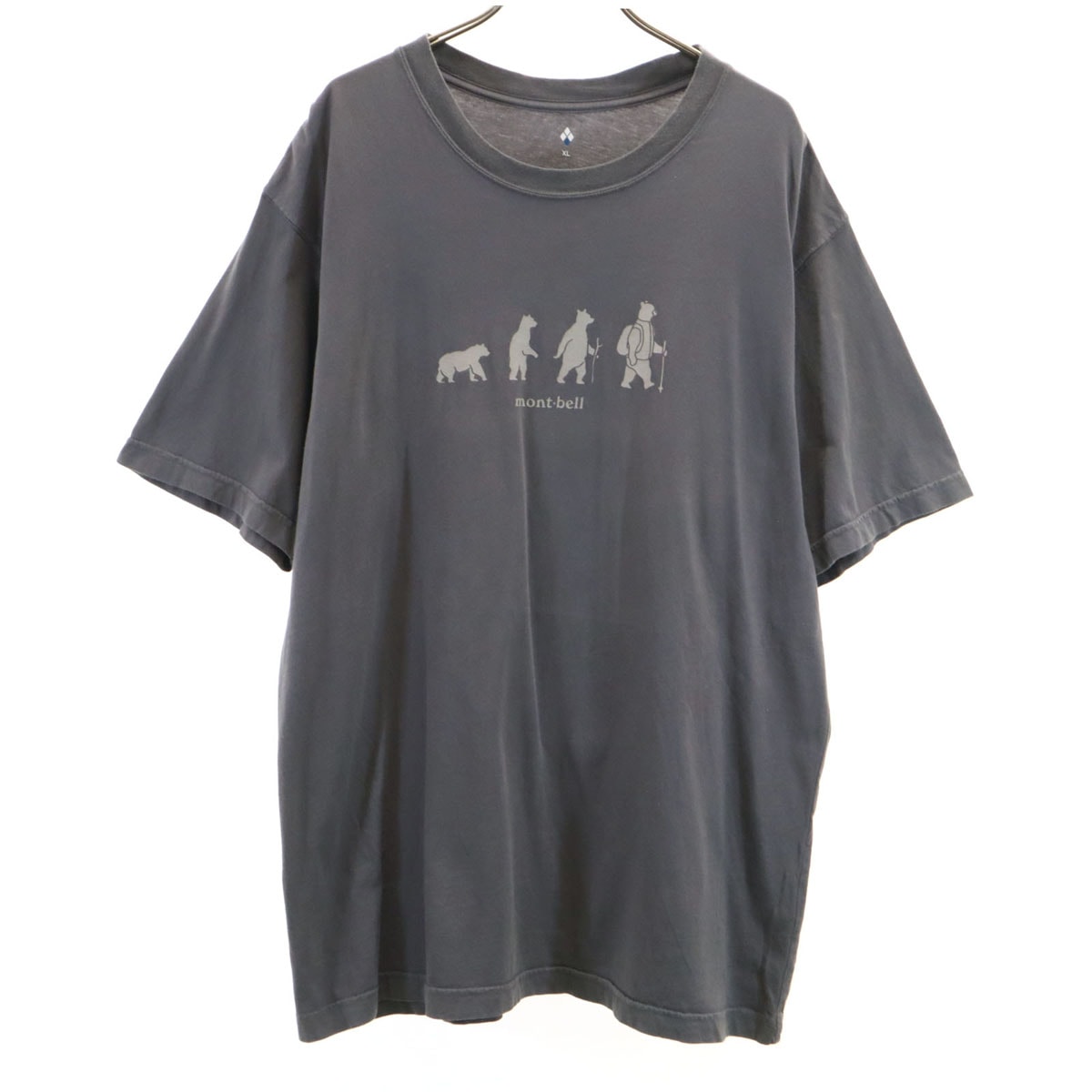 mont-bell モンベル 半袖 ウォッシュアウト Tシャツ XL チャコールグレー アウトドア