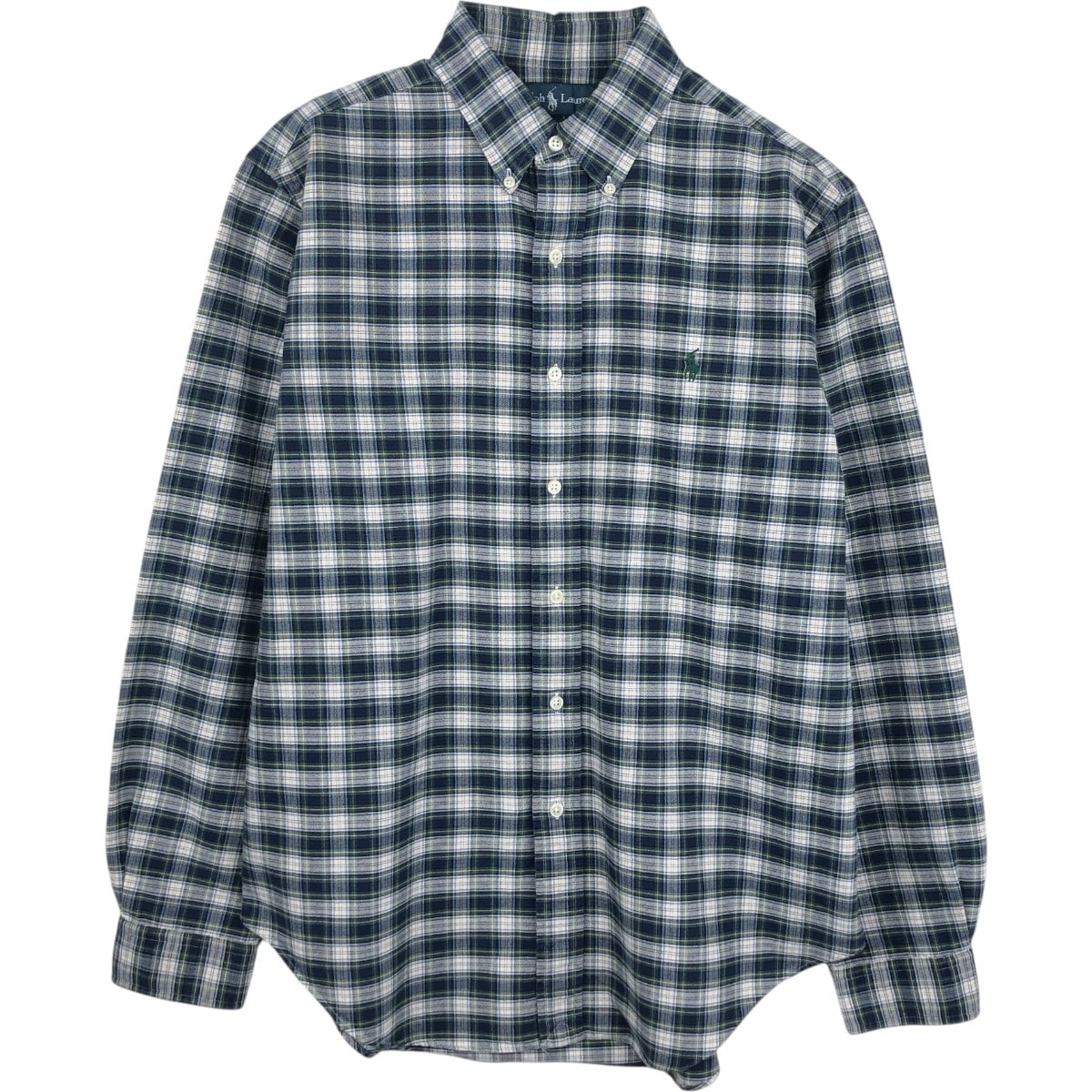 古着 ラルフローレン Ralph Lauren CLASSIC FIT クラシックフィット 長袖 ボタンダウンチェックシャツ メンズM相当/eaa661339