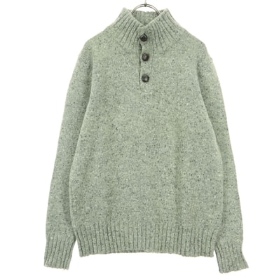 GAP ギャップ 長袖 ハイネック セーター S グレー ヘンリーネック