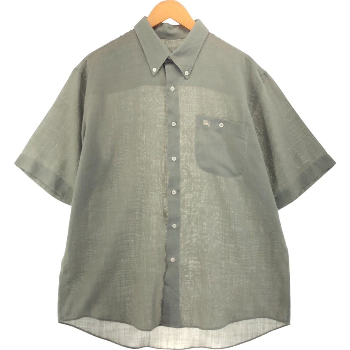 古着 バーバリー Burberry's LONDON 半袖 リネン ボタンダウンシャツ メンズL相当/eaa564746