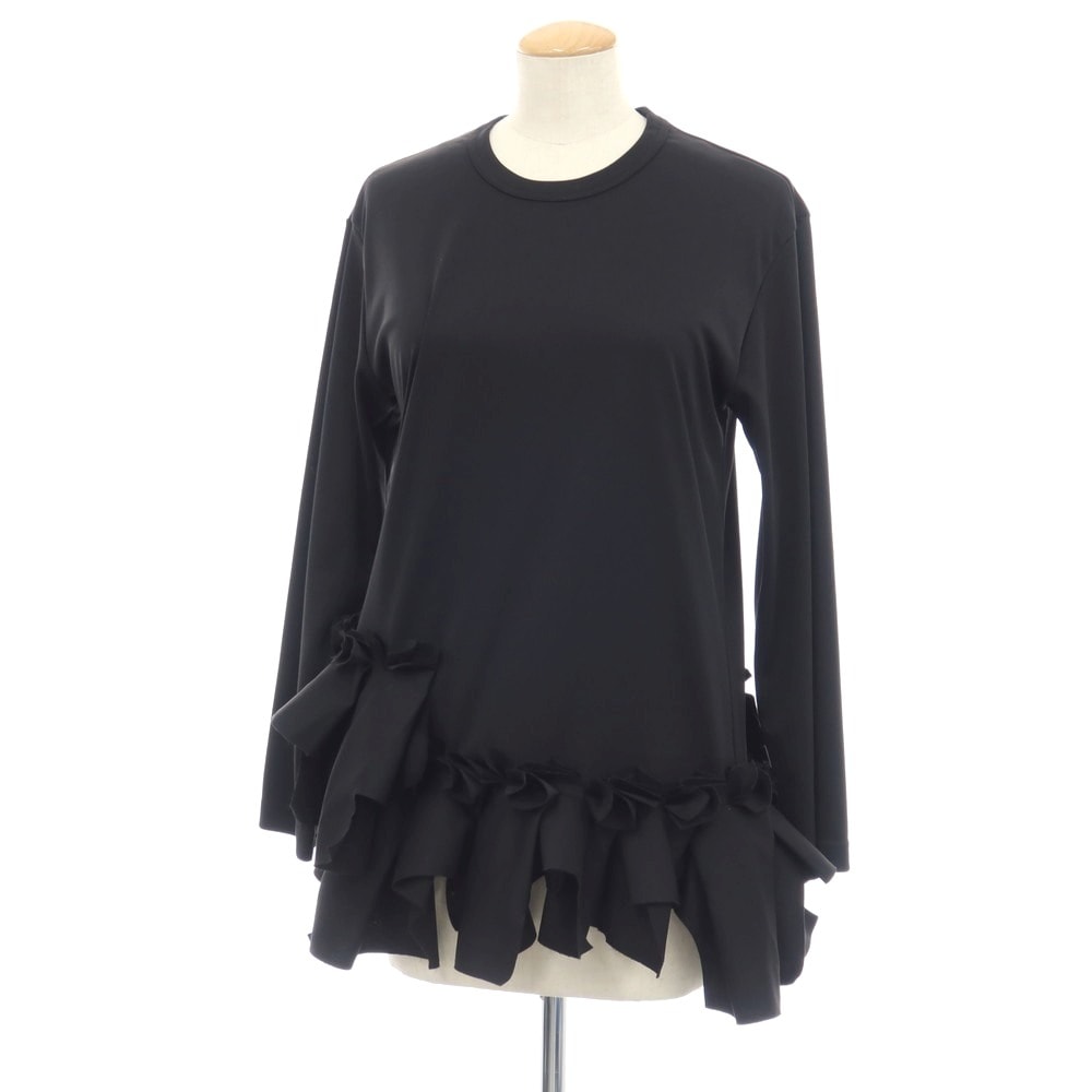 【中古】コムデギャルソン コムデギャルソン COMME des GARCONS COMME des GARCONS 2025年秋冬 ポリエステル クルーネック 長袖Tシャツ ブラック【サイズS】【レディース】