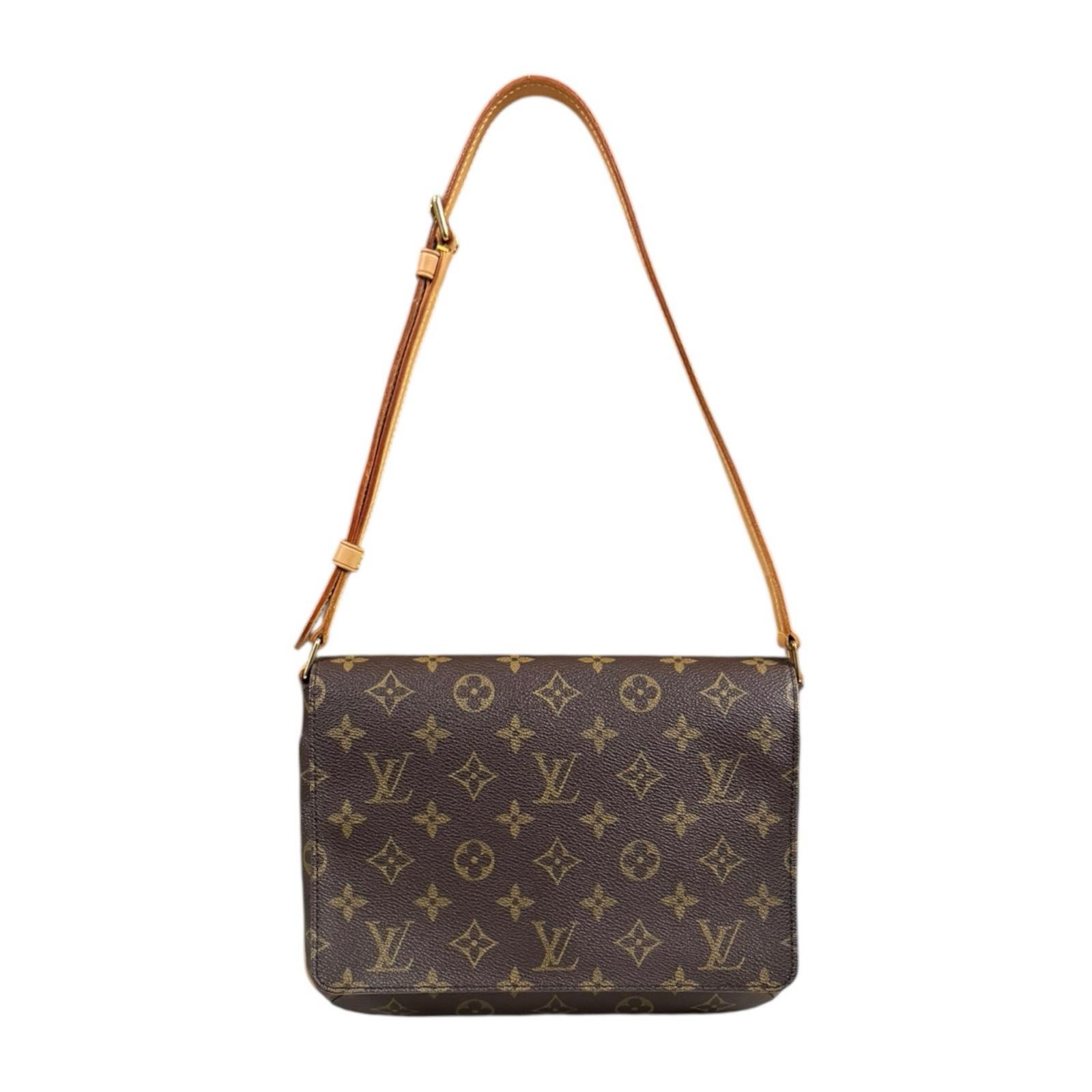 ルイヴィトン ミュゼットタンゴ ショート モノグラム ショルダーバッグ モノグラムキャンバス M51257 ブラウン レディース LOUIS VUITTON  中古