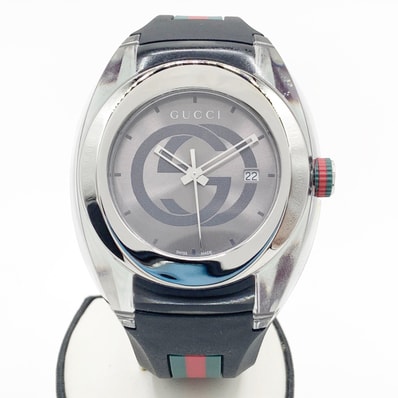 〇〇GUCCI グッチ シンク クォーツ 腕時計 YA137116 ブラック
