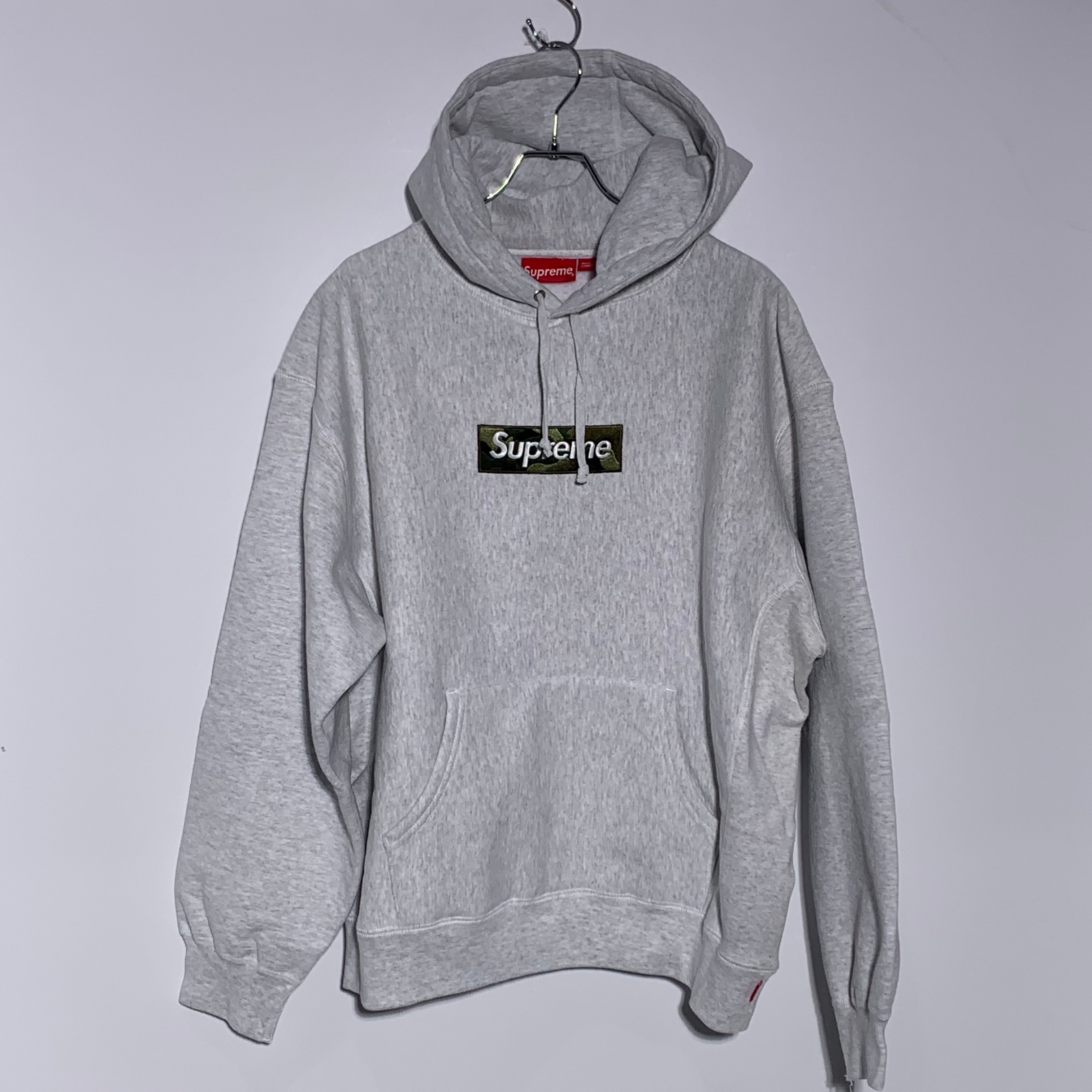 Supreme Box Logo Hooded Sweatshirt "Ash Grey" (23FW)